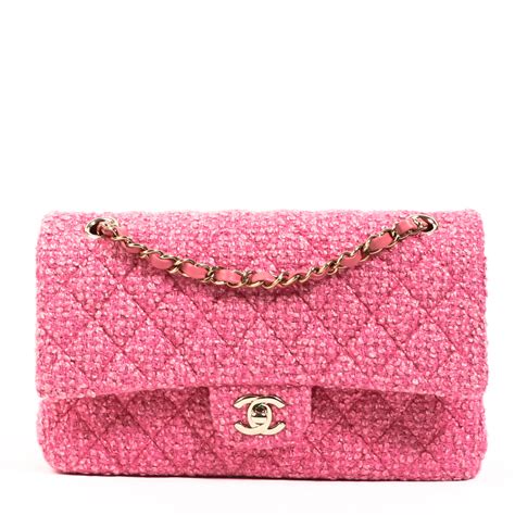 chanel classic flap tweed|Chanel fabric flap.